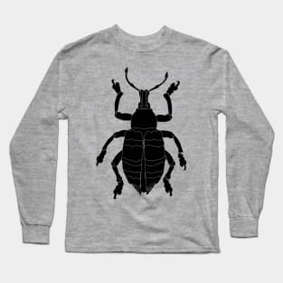 Weevil beetle (Curculionoidea) silhouette Long Sleeve T-Shirt